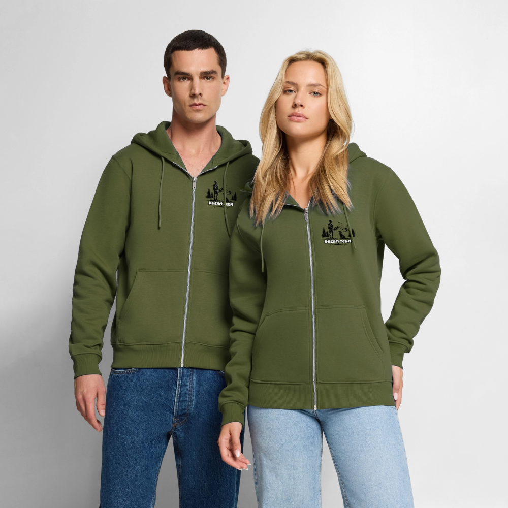 Männer Premium Kapuzenweste - Dream Team - Khaki