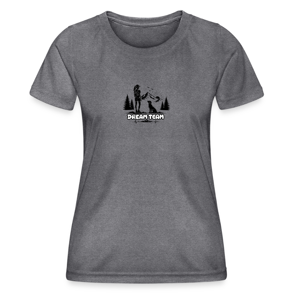 Frauen Funktions-T-Shirt - Dream Team - dunkle Melange 