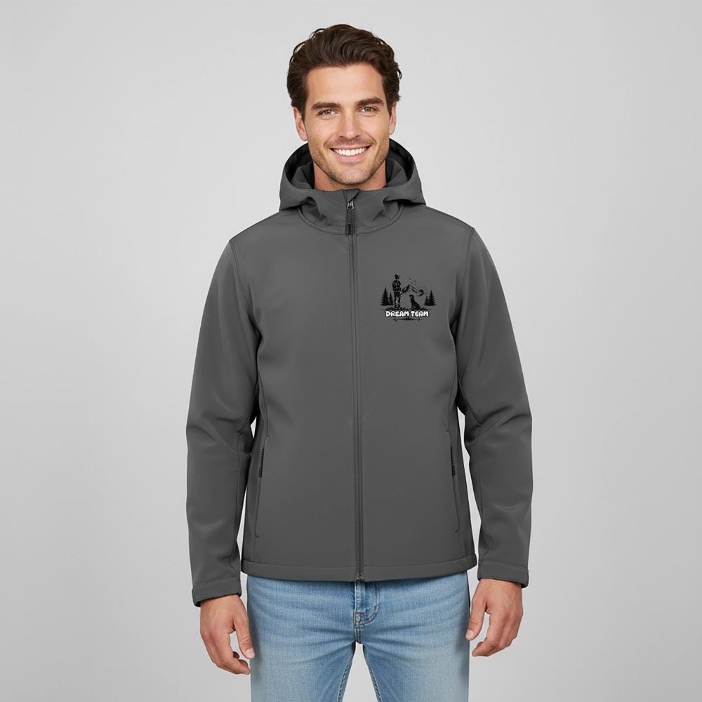 Recycelte Männer Softshell-Jacke - Dream Team - Anthrazit