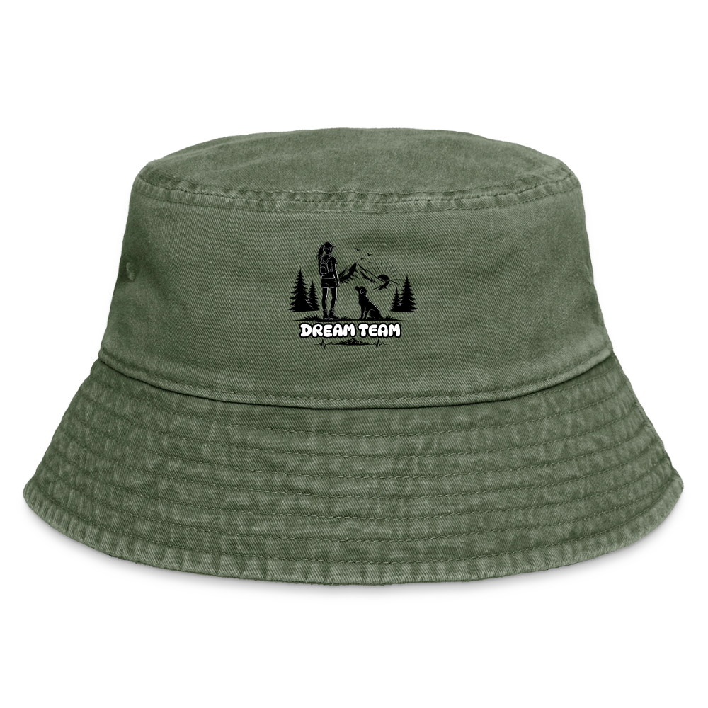 Frauen Vintage Wander-Hut - Dream Team - Olivgrün vintage