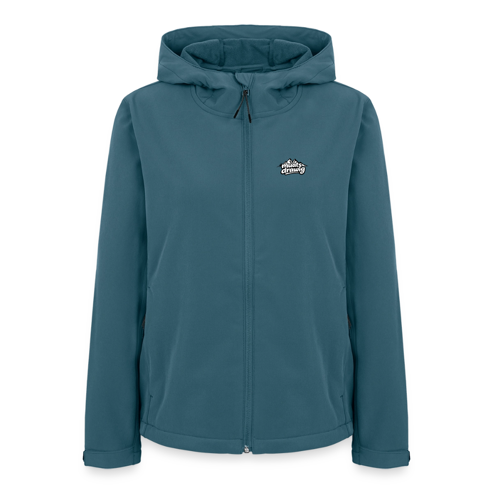 Frauen Recycelte Softshelljacke - muats drawig - Dunkles Petrol