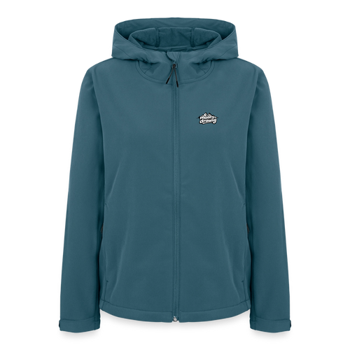 Frauen Recycelte Softshelljacke - muats drawig - Dunkles Petrol