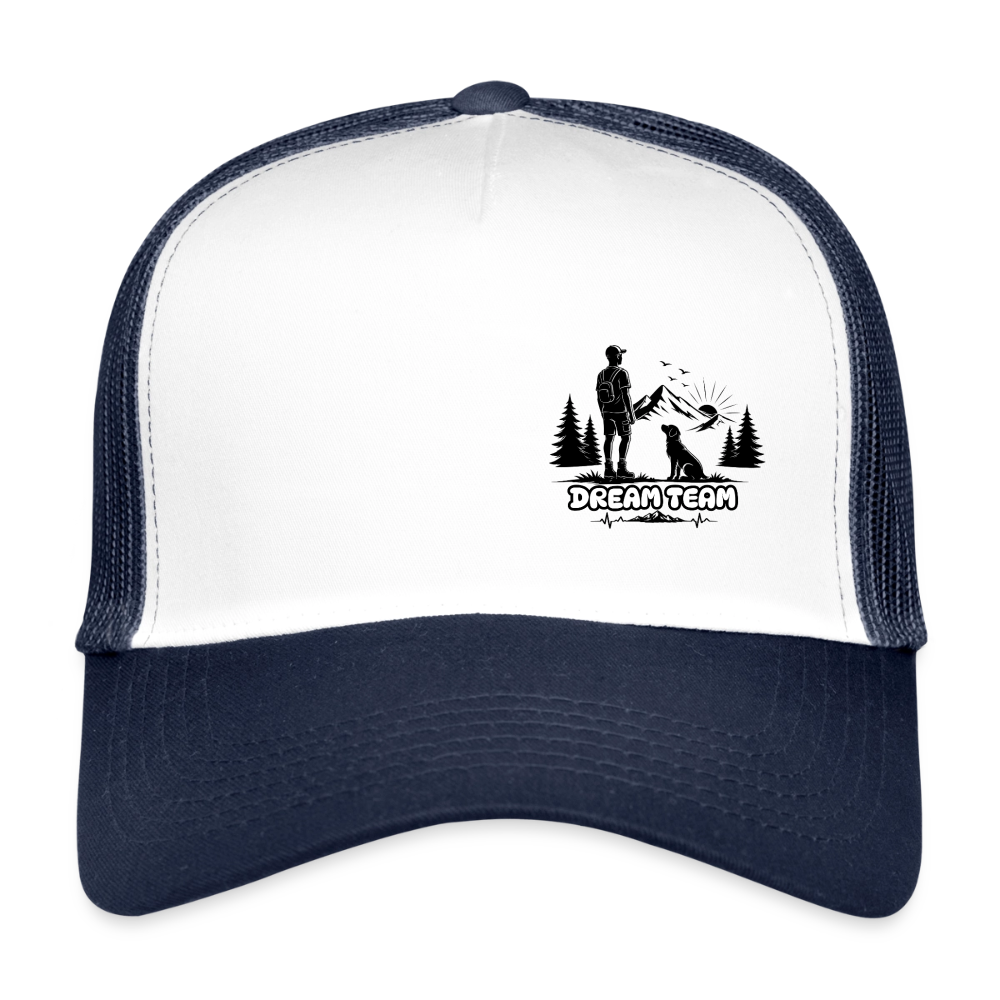 Männer Trucker Cap Unisex - Dream Team - Weiß/Navy