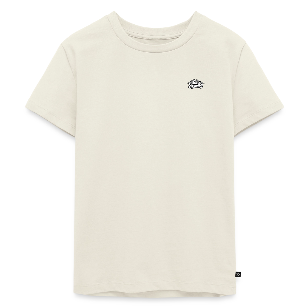 Kinder Premium T-Shirt - muats drawig - Naturweiß