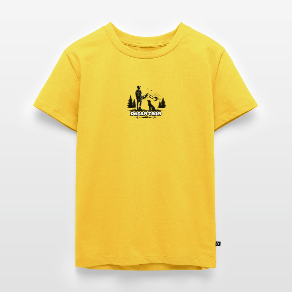 Kinder Premium T-Shirt Jungs - Dream Team - Sonnengelb