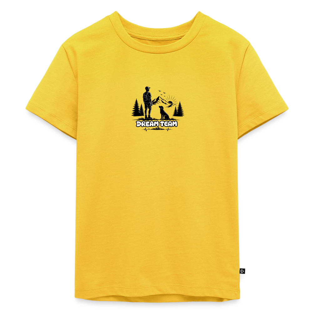 Kinder Premium T-Shirt Jungs - Dream Team - Sonnengelb
