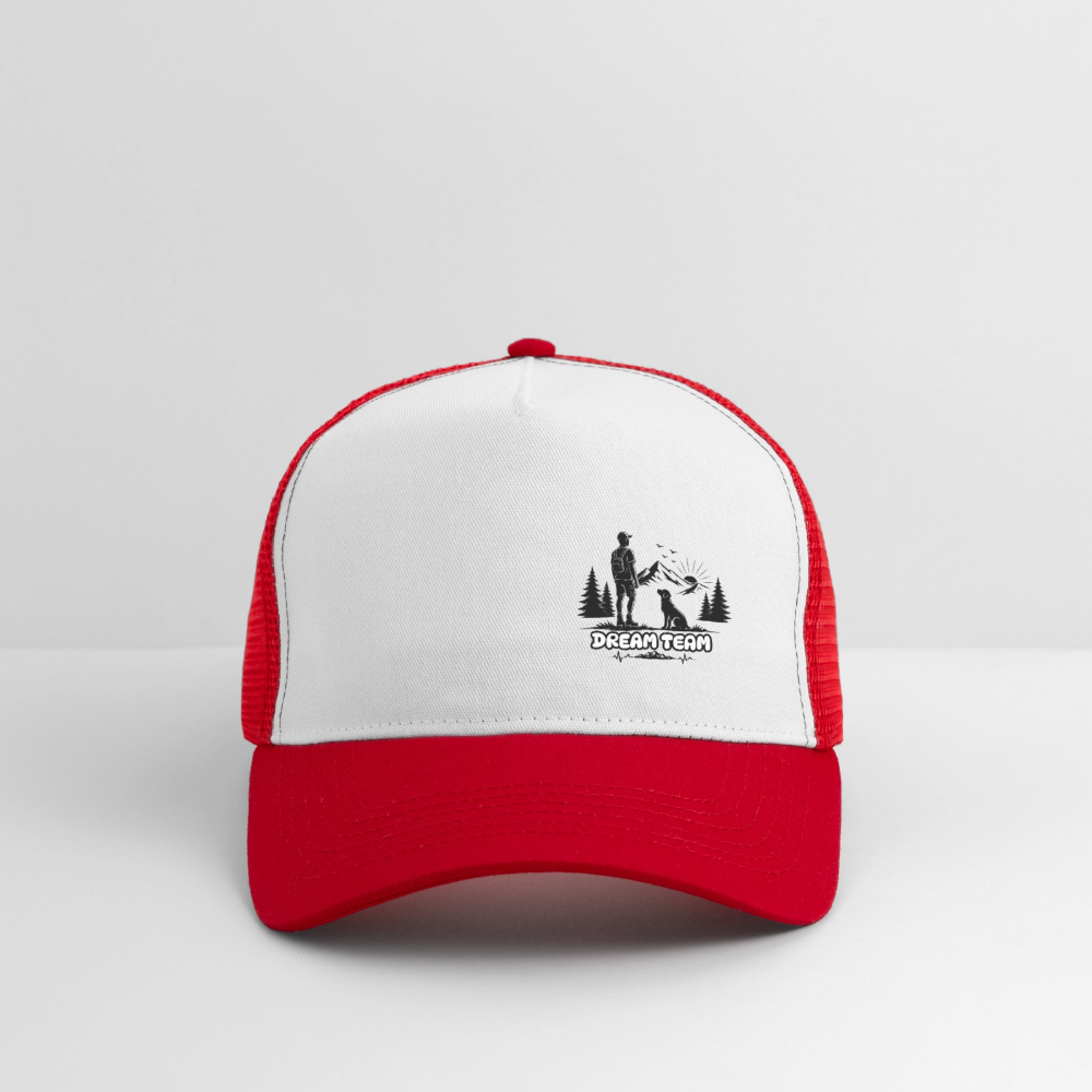 Männer Trucker Cap Unisex - Dream Team - Weiß/Rot