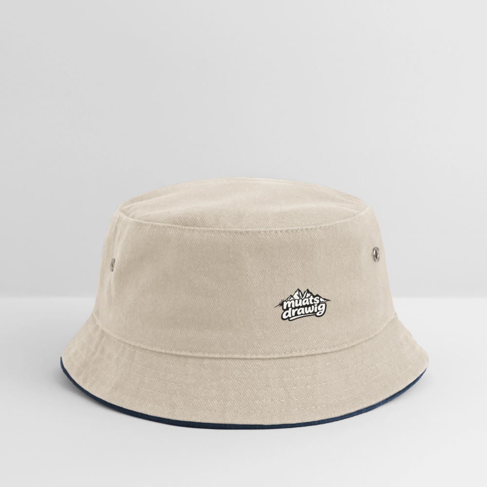 Kinder Wander-Hut - muats drawig - Natur/Navy