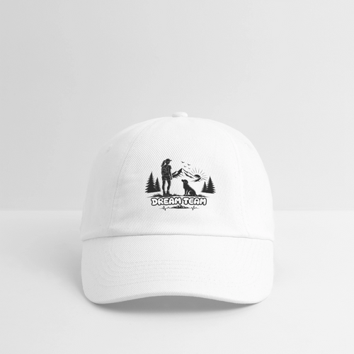 Frauen Baumwoll-Baseballkappe Unisex - Dream Team - Weiß/Weiß