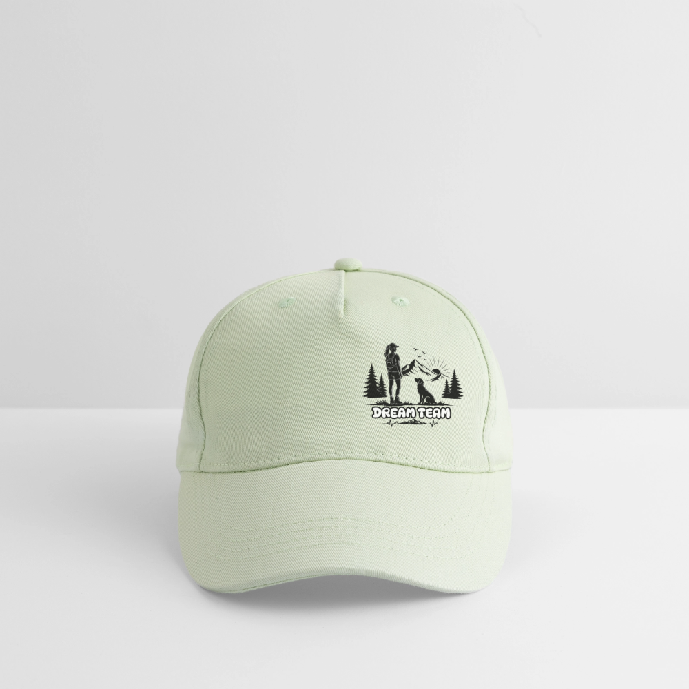 Mädchen - Kinder Bio Basecap - Dream Team - Helles Mintgrün