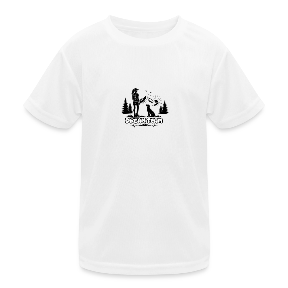 Kinder Funktions-T-Shirt Mädchen - Dream Team - Weiß