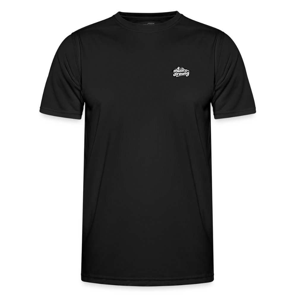 Funktions-T-Shirt Männer - muats drawig - Schwarz